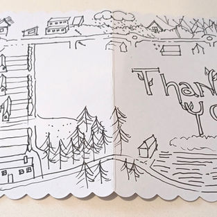 Hand Drawn Village Sketch Card | Sense of Place Through Drawing