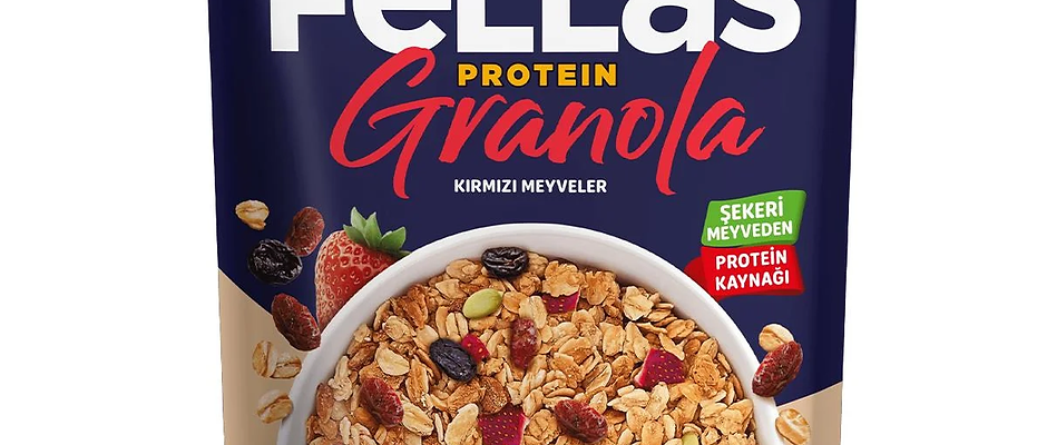 Fellas Vegan Protein Granola - Kırmızı Meyveler 270g (1x12 Adet)