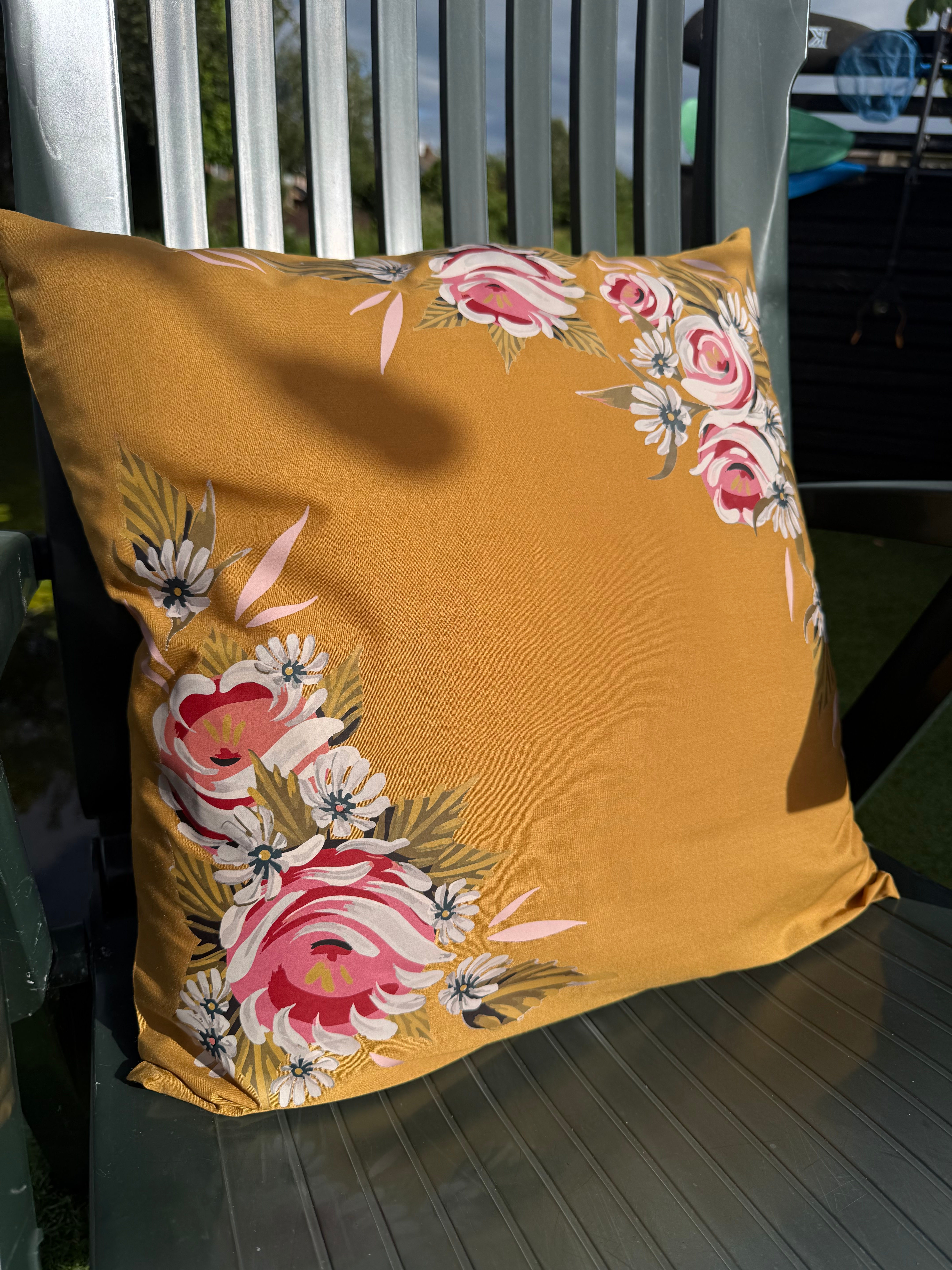 Mustard Bloom Cushion