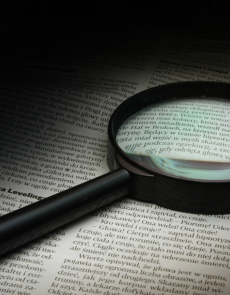 Magnifying Glass on Text