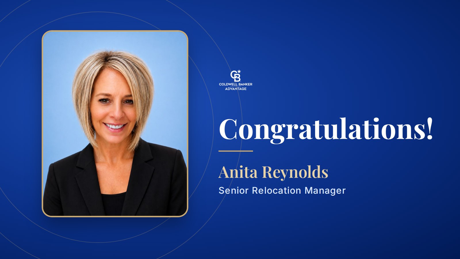 Congratulations to Anita Reynolds, Our New Senior Relocation Manager