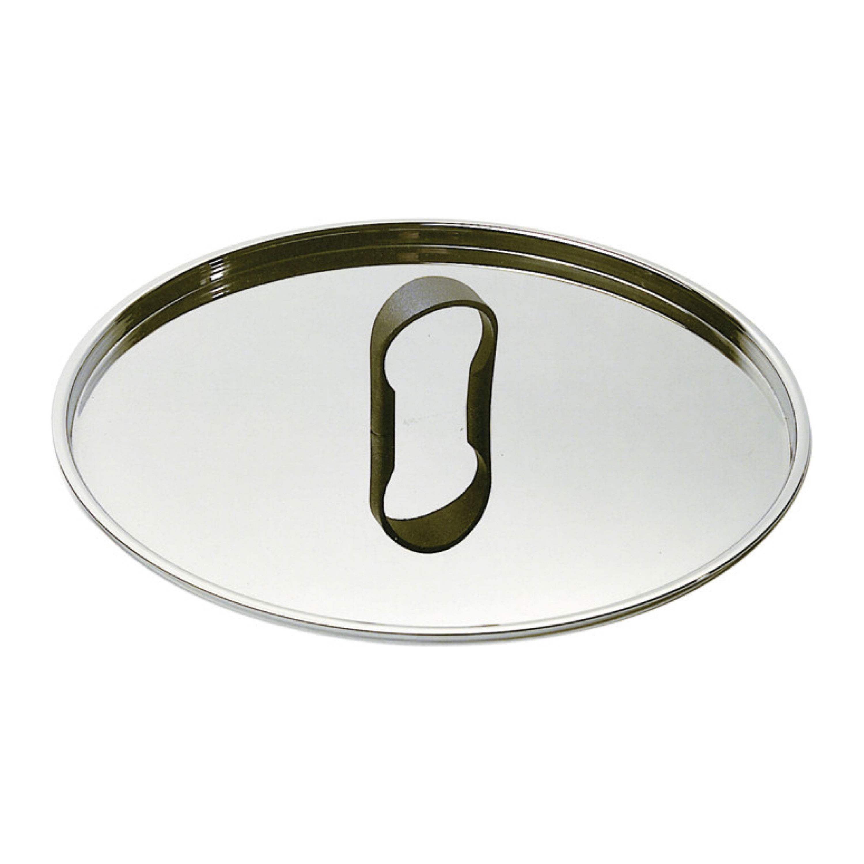 Topfdeckel, Edelstahl, Griff  Stahl brüniert, ø 14 cm