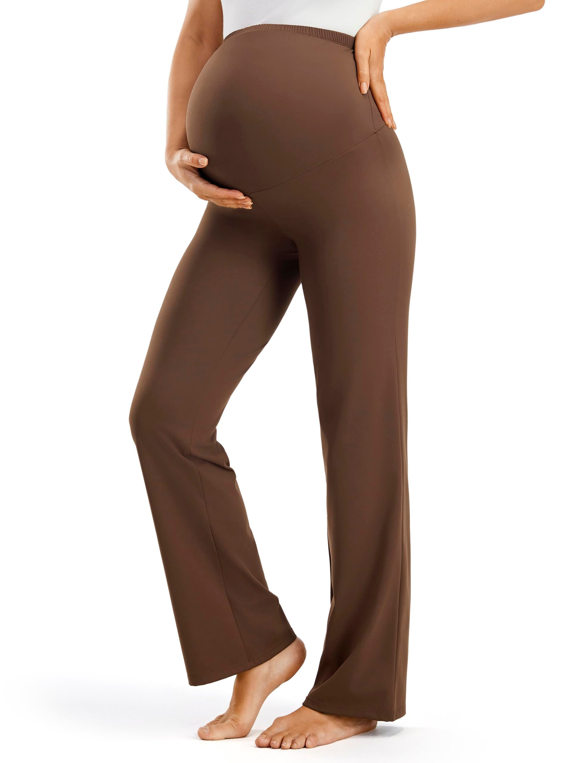 JOYSPELS Maternity Work Pants Pregnancy Workout Yoga Lounge Pants Leggings Strai