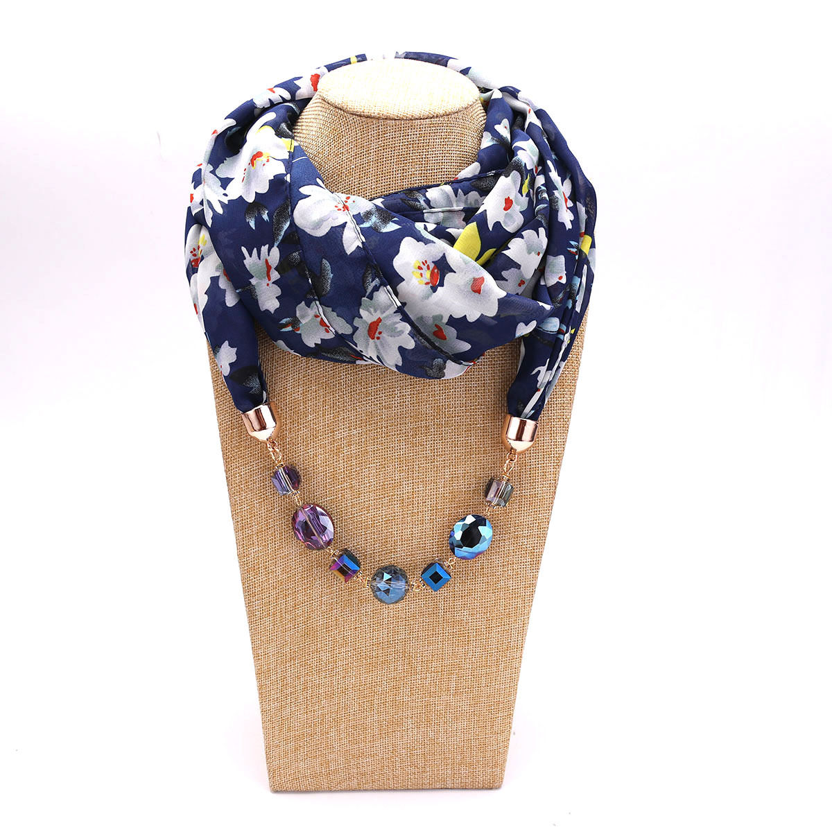 Muslim Scarf, Necklace Scarf, Chiffon Headscarf