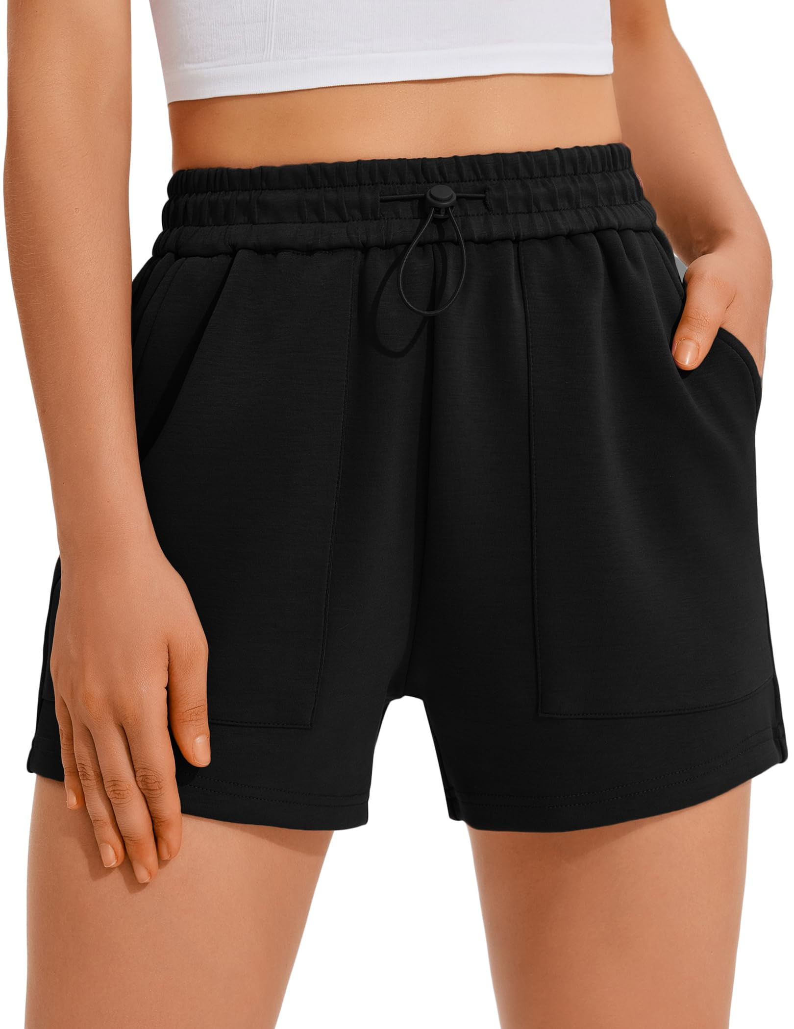 PINSPARK Sweat Shorts Women Comfy Lounge Summer Short for Athletic Workout Runni