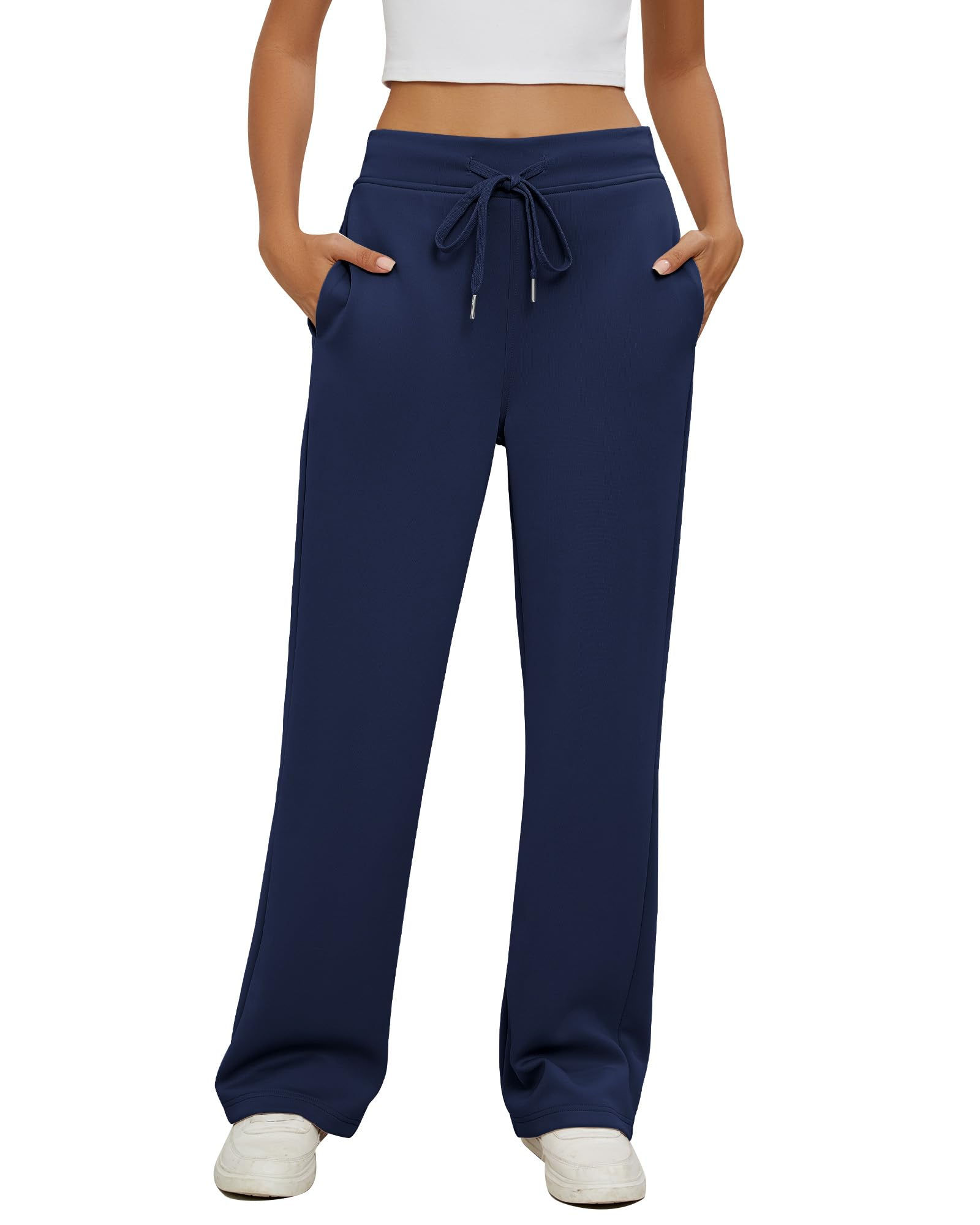 GRAPENT Blue Pants for Women Dark Blue Pants Womens Sweatpants Women Elastic Hig