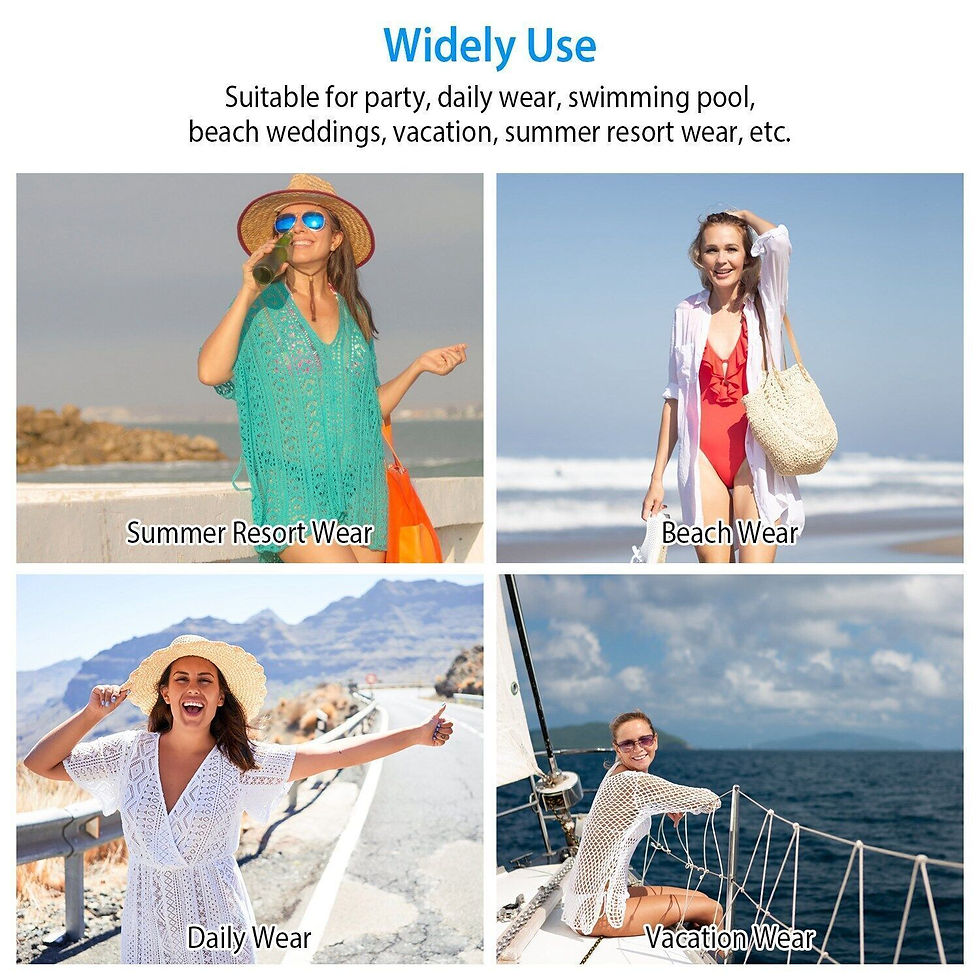 Miniatura: Lace Bathing Suit Cover Up Boho Beach Women Maxi Bikini Sundress Dress Summer US