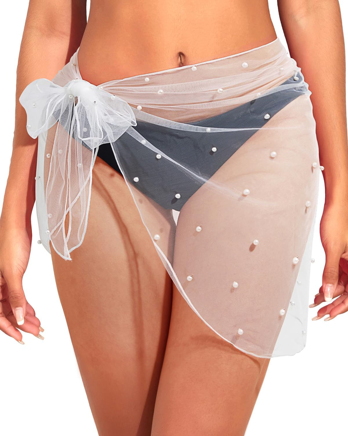 Holipick Shiny Sarong Coverups for Women Bathing Suit Wrap Skirt Swimsuit Beach