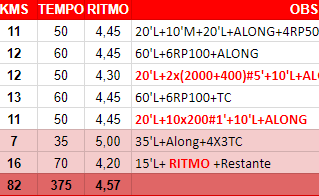 Plano de Treino A - Elite