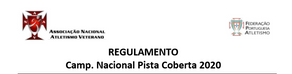 07 e 08 MAR2020 - Campeonato Nacional de Veteranos Pista Coberta - Pombal - Inscrições até às 20h00 