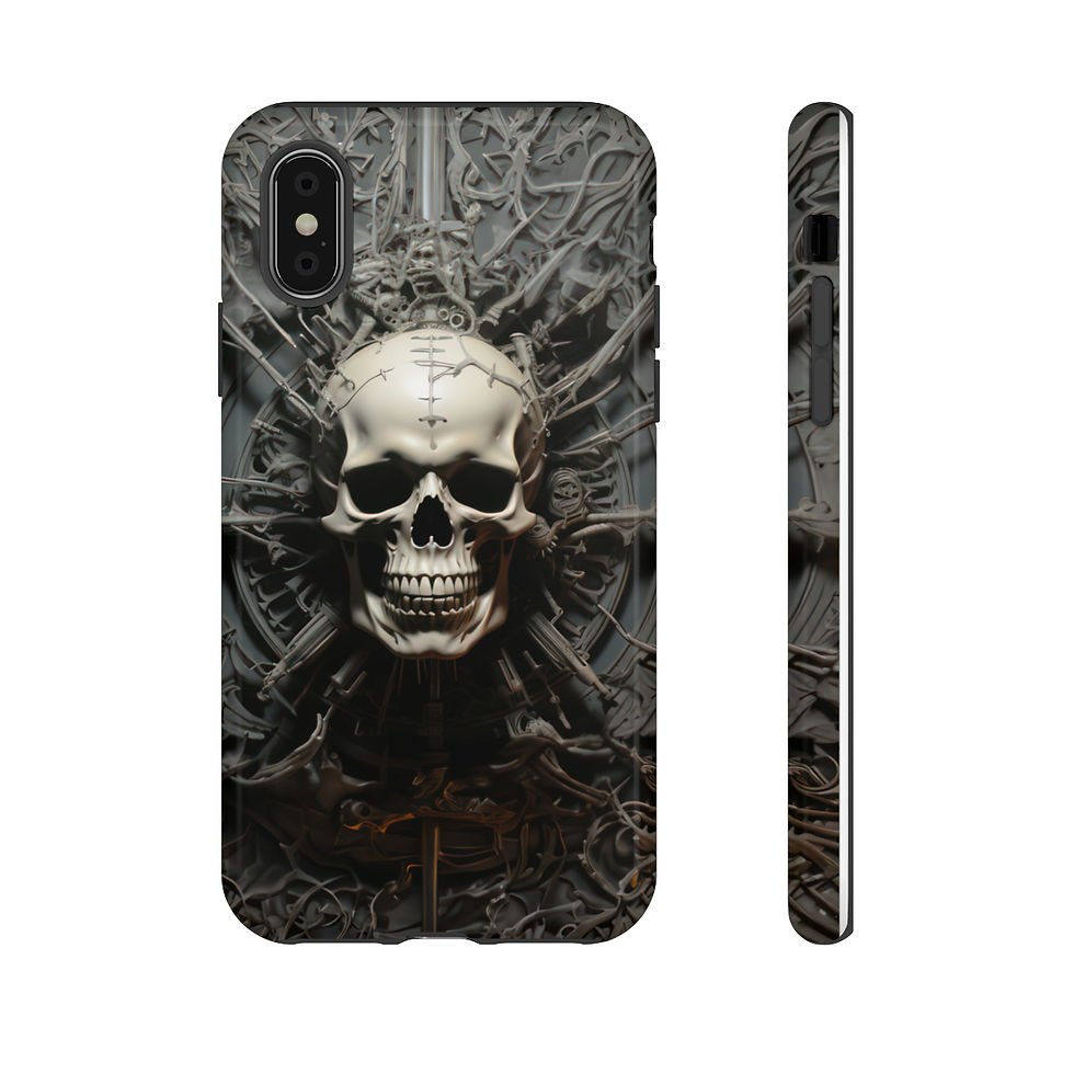Thumbnail: GRAY SKULL TOUGH CASES [45 SIZES]