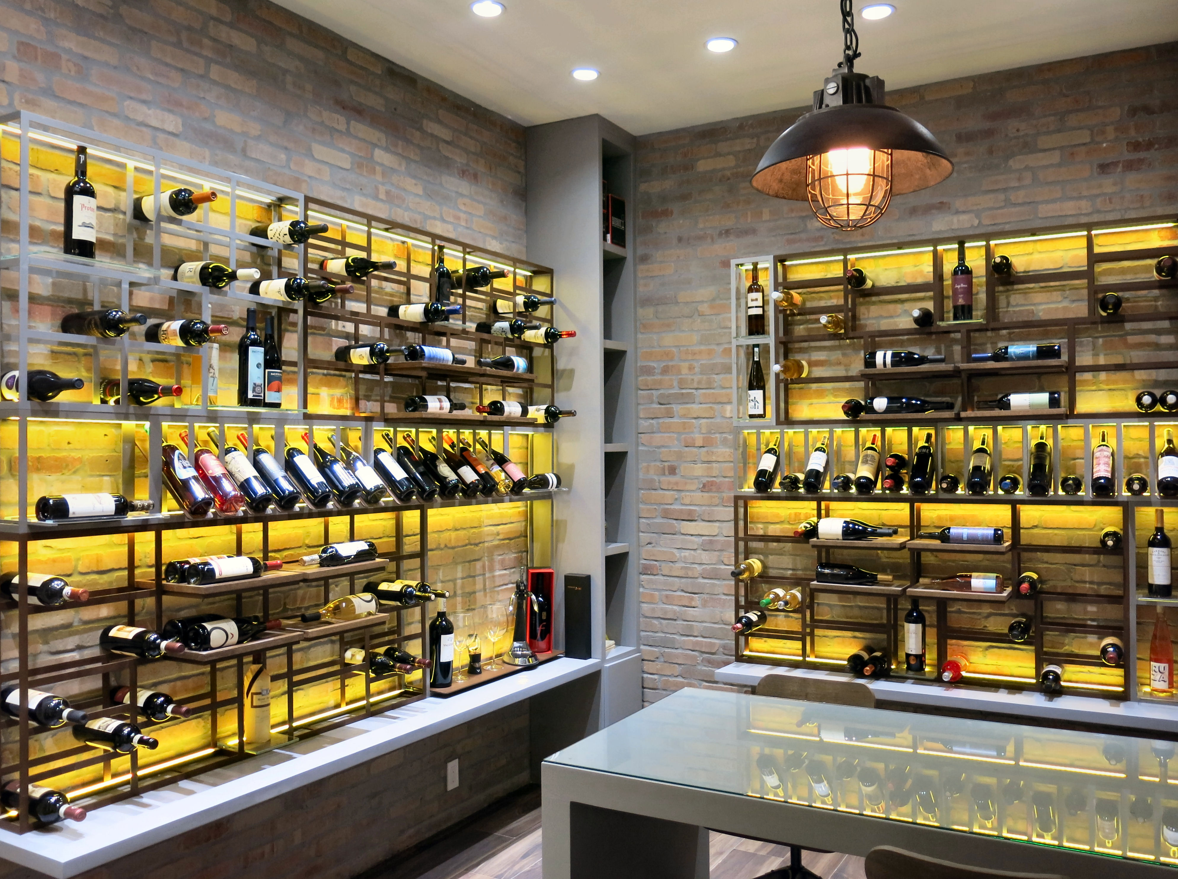 Boca Raton 1 modern wine room FL – Dragon Cellars