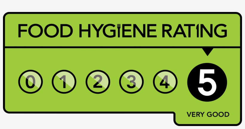 A green food hygiene rating score card