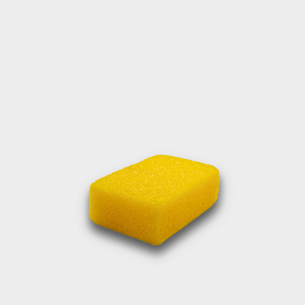 Yellow fabric sponge