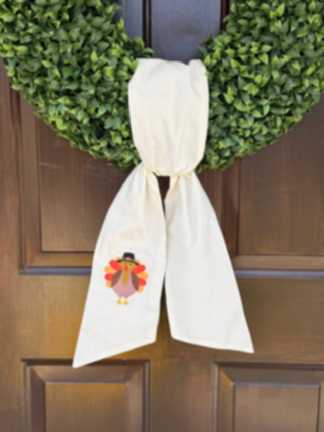 Thanksgiving Turkey Wreath Sash