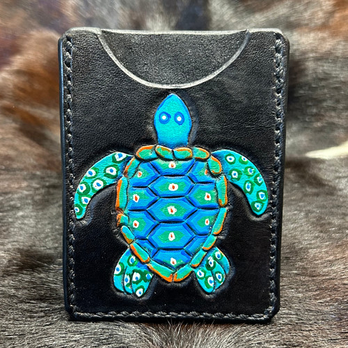 Card Sleeve - TURTLE ISLAND | Doggone Leather Co.