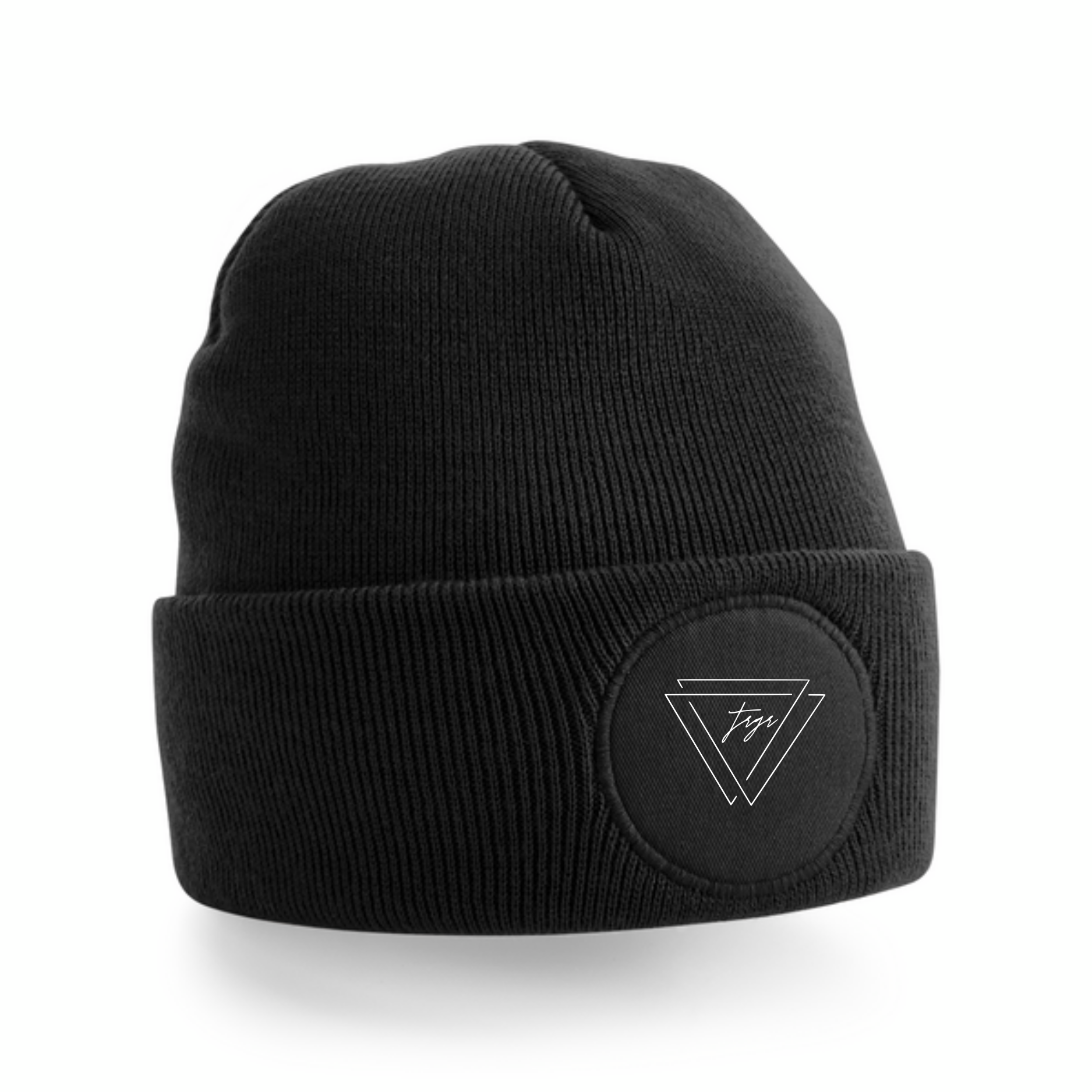 Patch Beanie Dreieck // schwarz