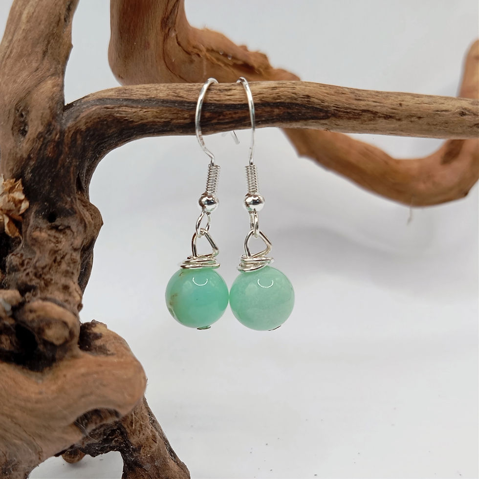 Miniature : Boucles d'oreilles Chrysoprase
