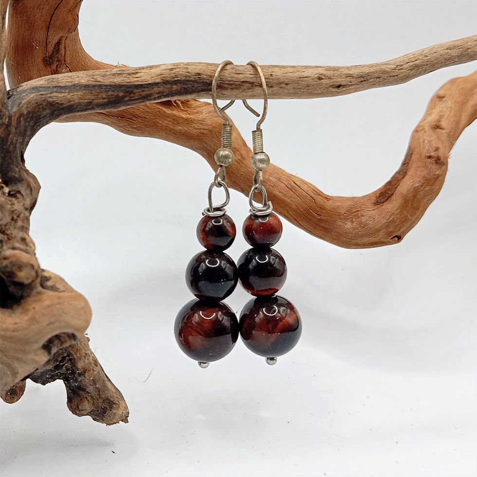 Miniature : Boucles d'oreilles Œil de Taureau