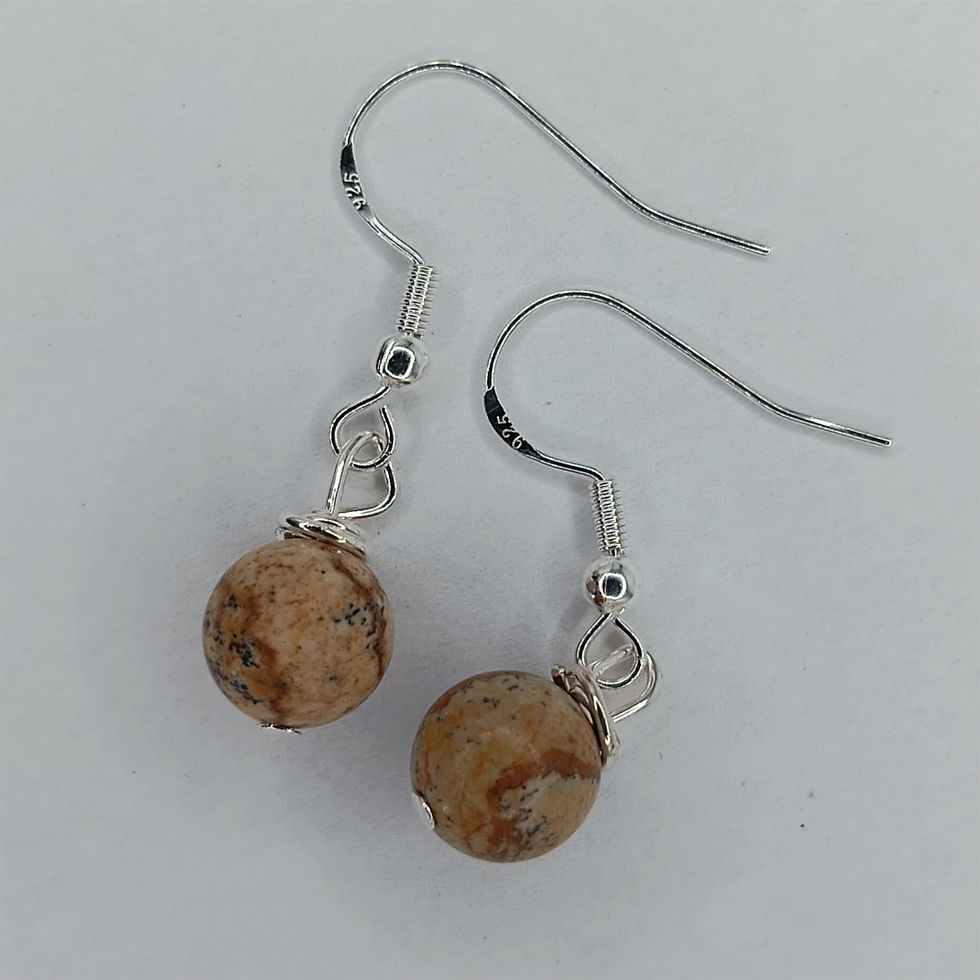 Miniature : Boucles d'oreilles Jaspe Paysage