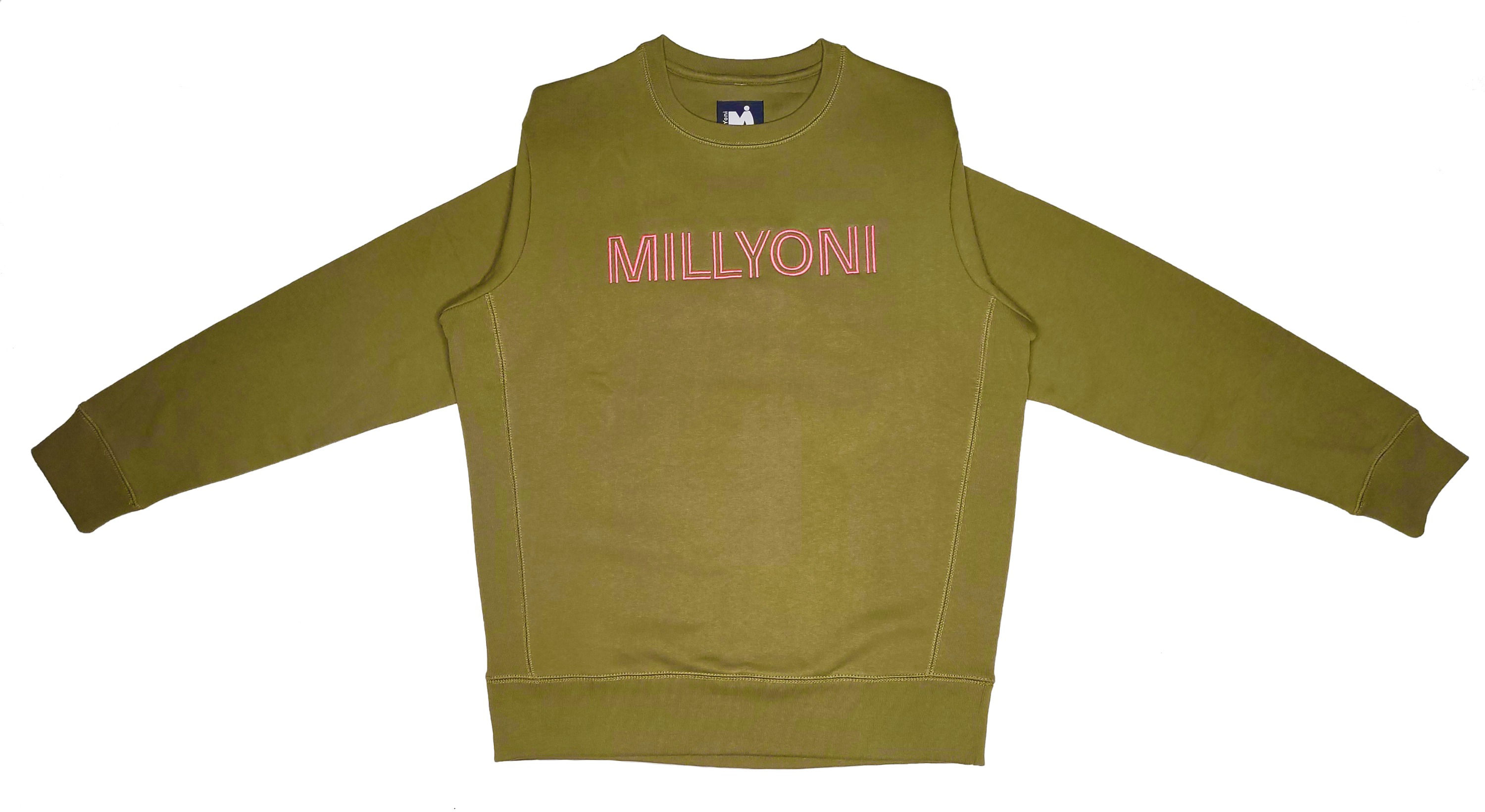MillYoni Transparent Crewneck - Olive/Pink