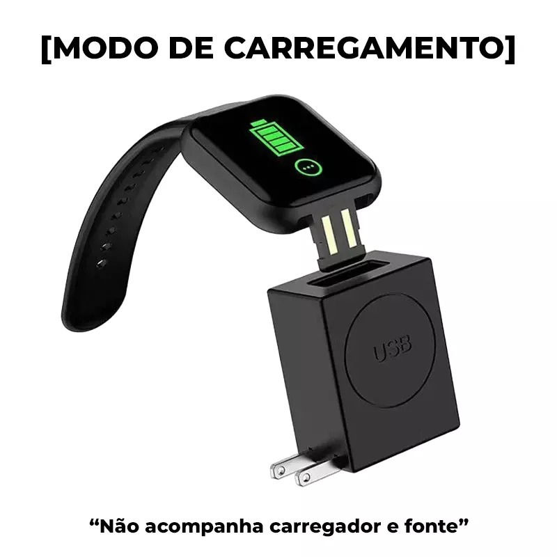 Miniatura: Smartwatch D20 - Relógio Inteligente y68 Esportivo Bluetooth Android/iOS - Com 
