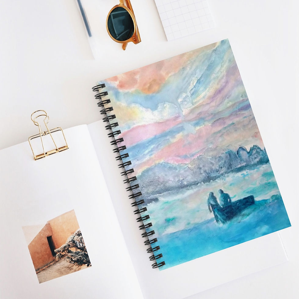 Thumbnail:  "Evening Sky" Spiral Notebook - Ruled Line