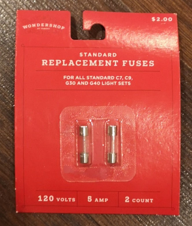 Thumbnail: Standard Replacement Fuses for C7, C9, G30, G40 Light Sets - Brand New