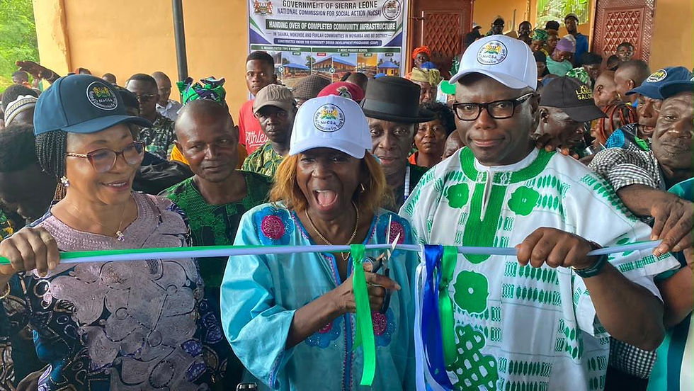 NaCSA Hands Over Government-Funded Community Infrastructure Projects to Beneficiary Communities in Taiama, Mokonde and Forlah