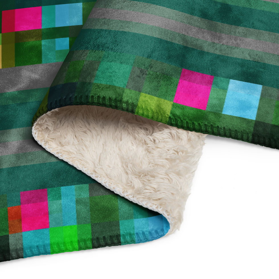 Thumbnail: close up of geometric sherpa blanket