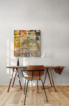 abstract schilderij in mixed media, acryl