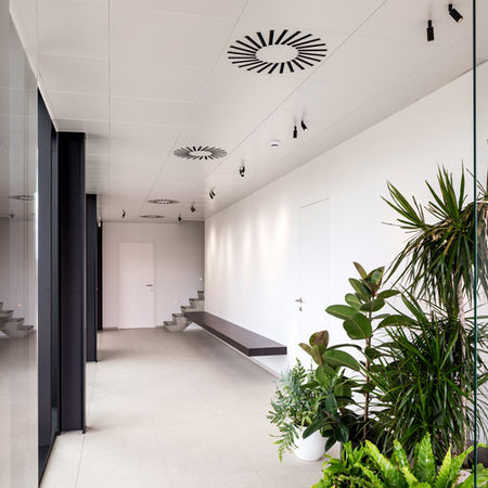 Stoal metaal systeem plafond ingebouwde LED verlichting en ventilatie