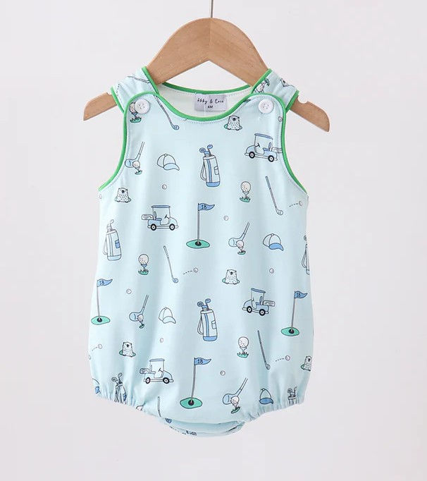 Golf Print Blue Bubble with Buttons