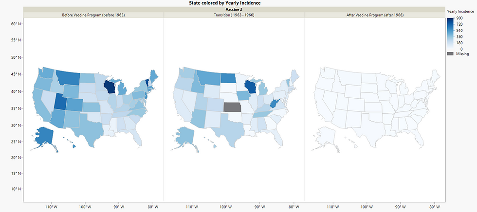 Measles - Graph Builder Customizing Geographic Map