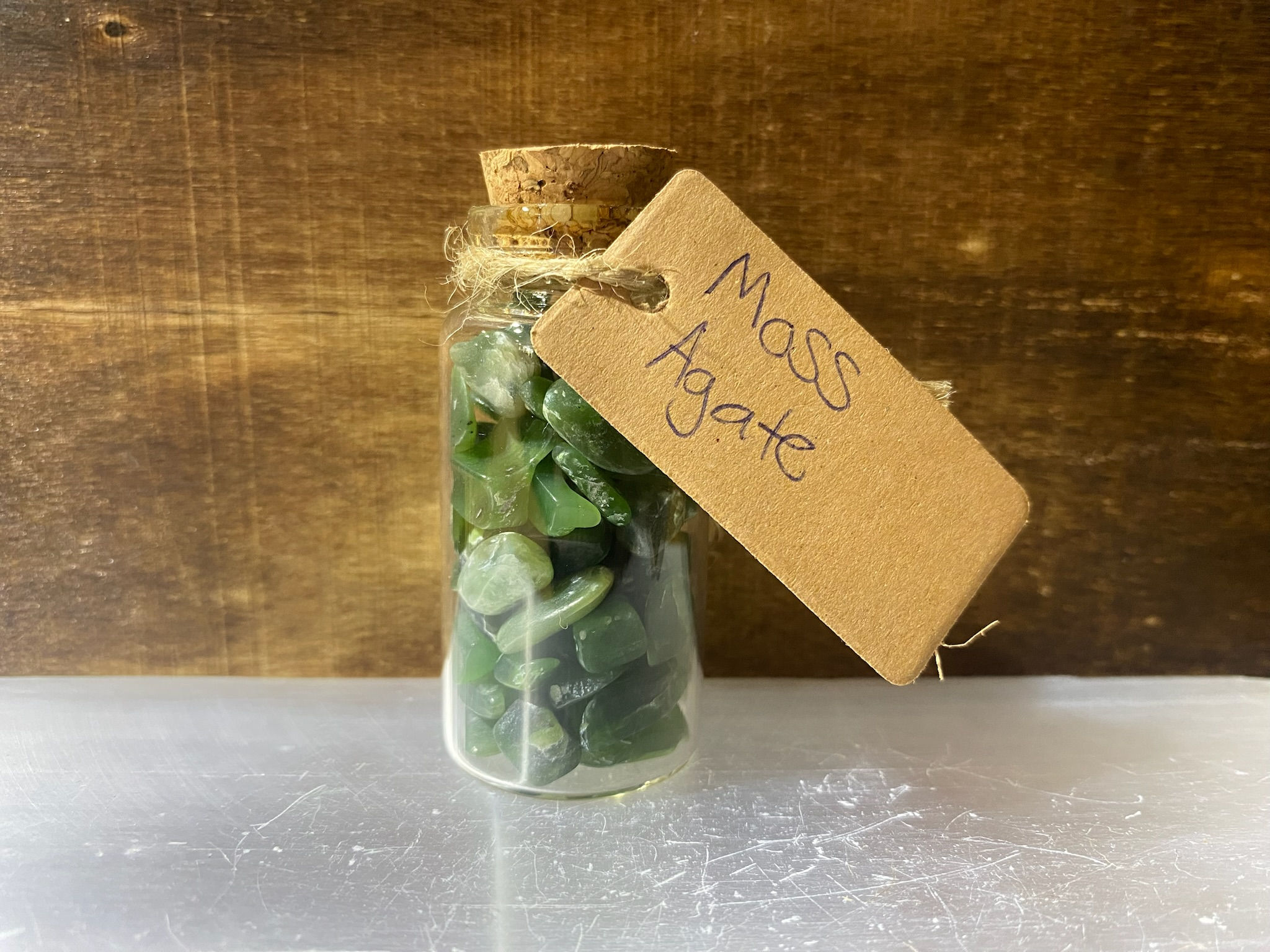 Moss Agate - Crystal Bottle