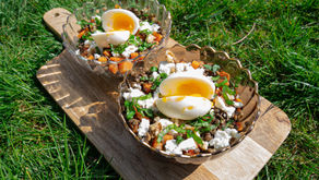 🥗 Salade tiède de lentilles, carottes & œuf mollet !