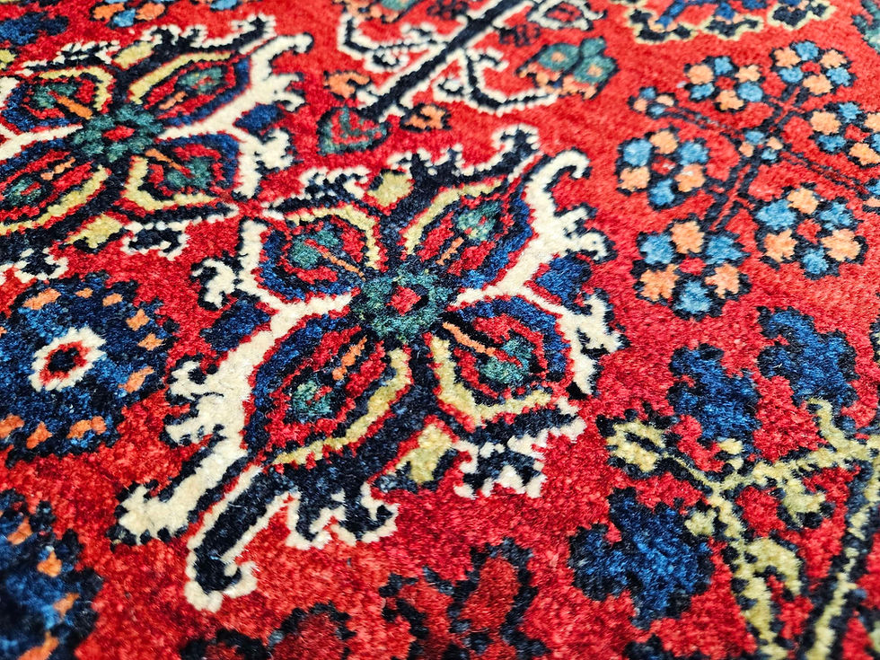 Miniatura: Handgeknoopt Perzisch wol Mey Mey tapijt floral