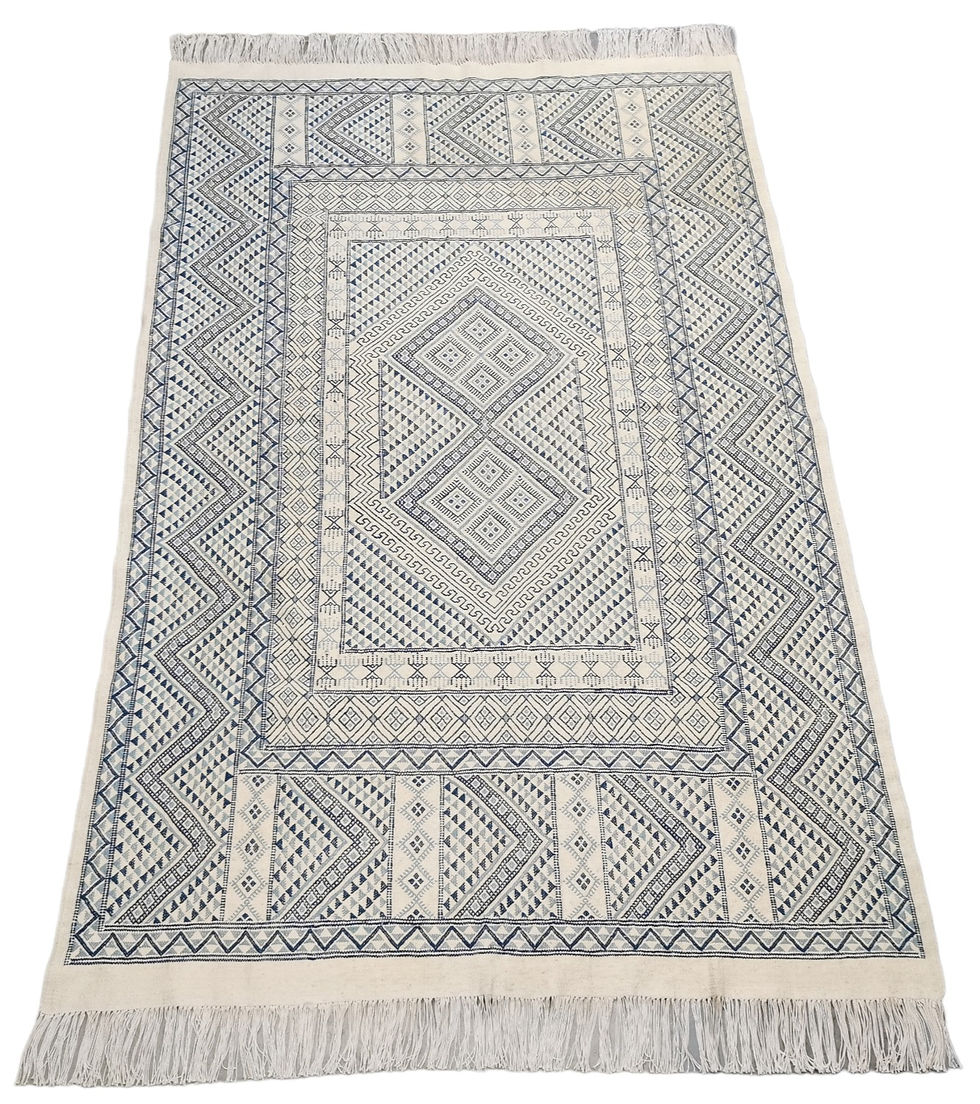 Thumbnail: Handgeknoopte oosterse Kelim Soumak Tunesië