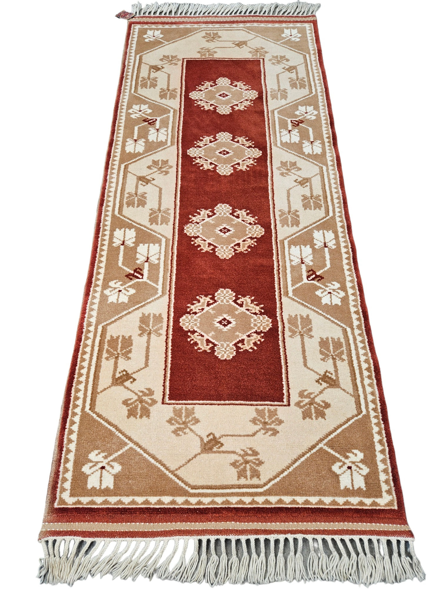 Handgeknoopt oosters wol Milas tapijt loper