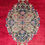 Miniaturbild: Handmade Persian wool Kirman carpet medallion floral red