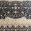 Miniaturbild: Handmade oriental wool Lahore carpet floral dark blue Pakistan