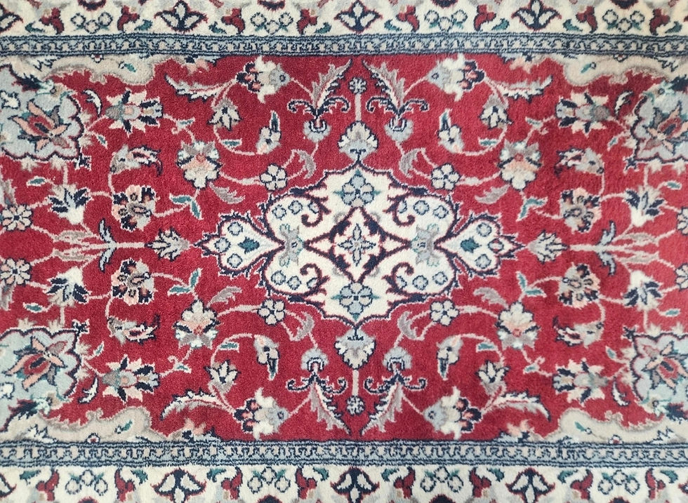 Thumbnail: Handmade wool Kashmir carpet runner red 80x485cm