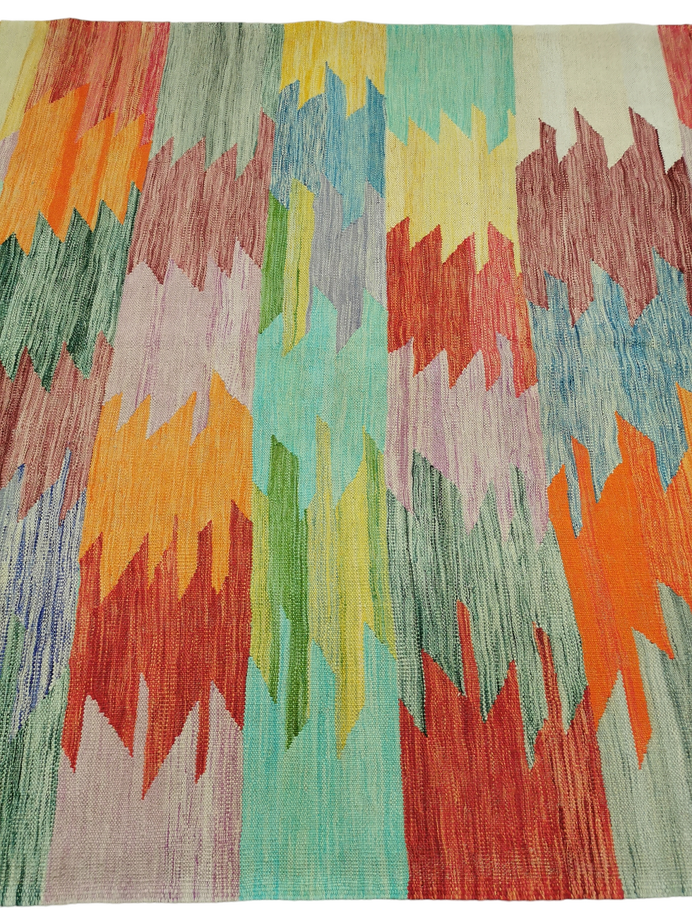 Miniatura: Handgeknoopt Afghaans wol Kelim tapijt Mahvash