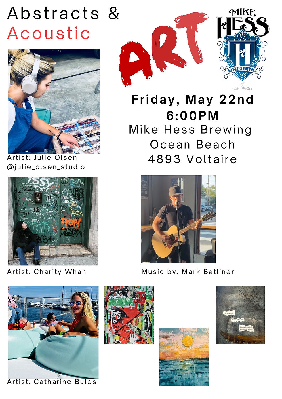 Abstracts & Acoustics Art Show in Collaboration with Julie Olsen Studio