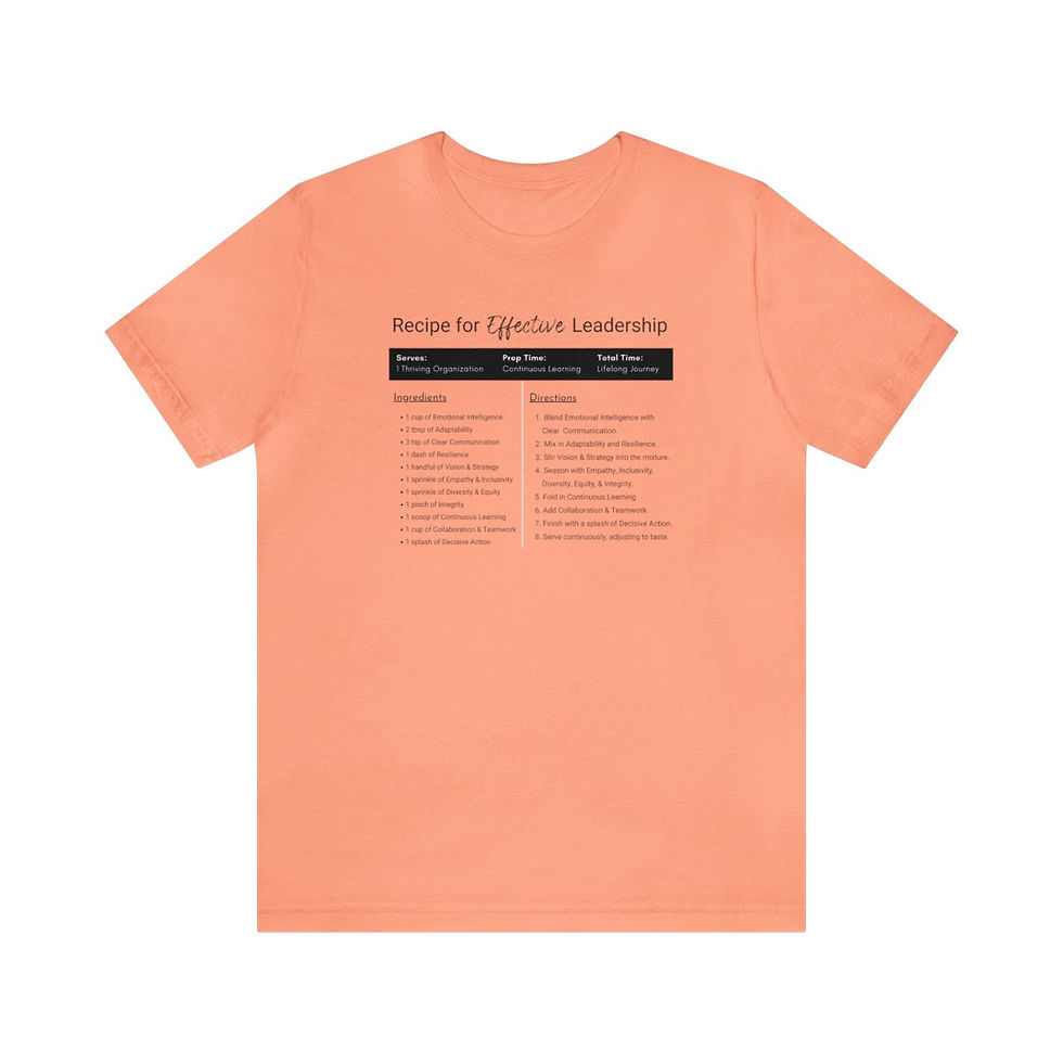 Thumbnail: Effective Leadership Recipe. | Unisex Jersey Short Sleeve Tee
