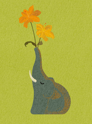 The Invisible Elephant - Vase