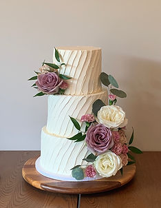 wedding cake with flowers