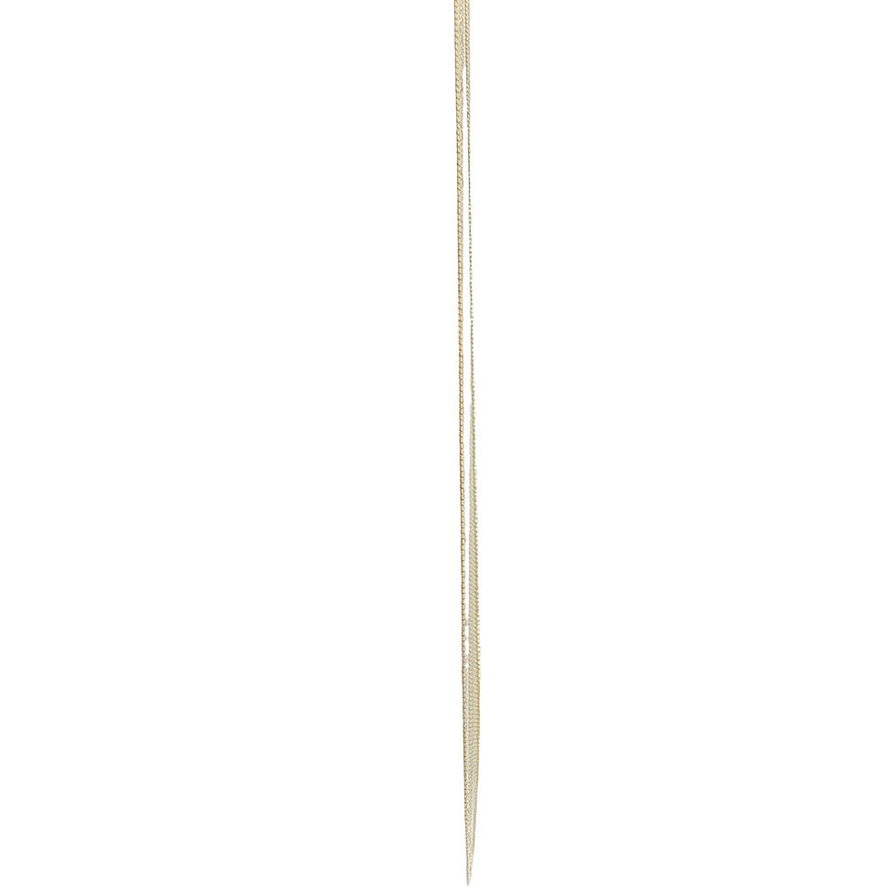 Miniature : Estate Textured Herringbone Necklace in Yellow Gold