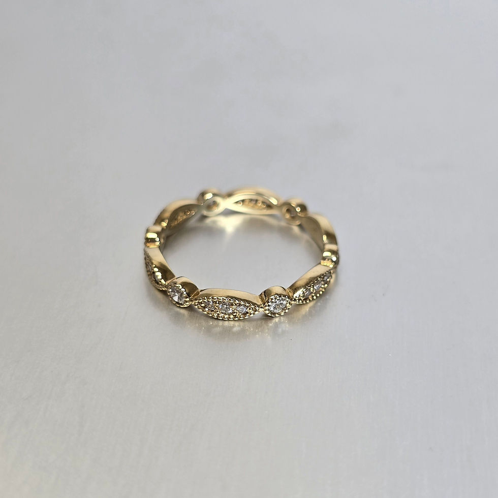 Miniaturbild: Marquise & Milgrain Diamond Band 