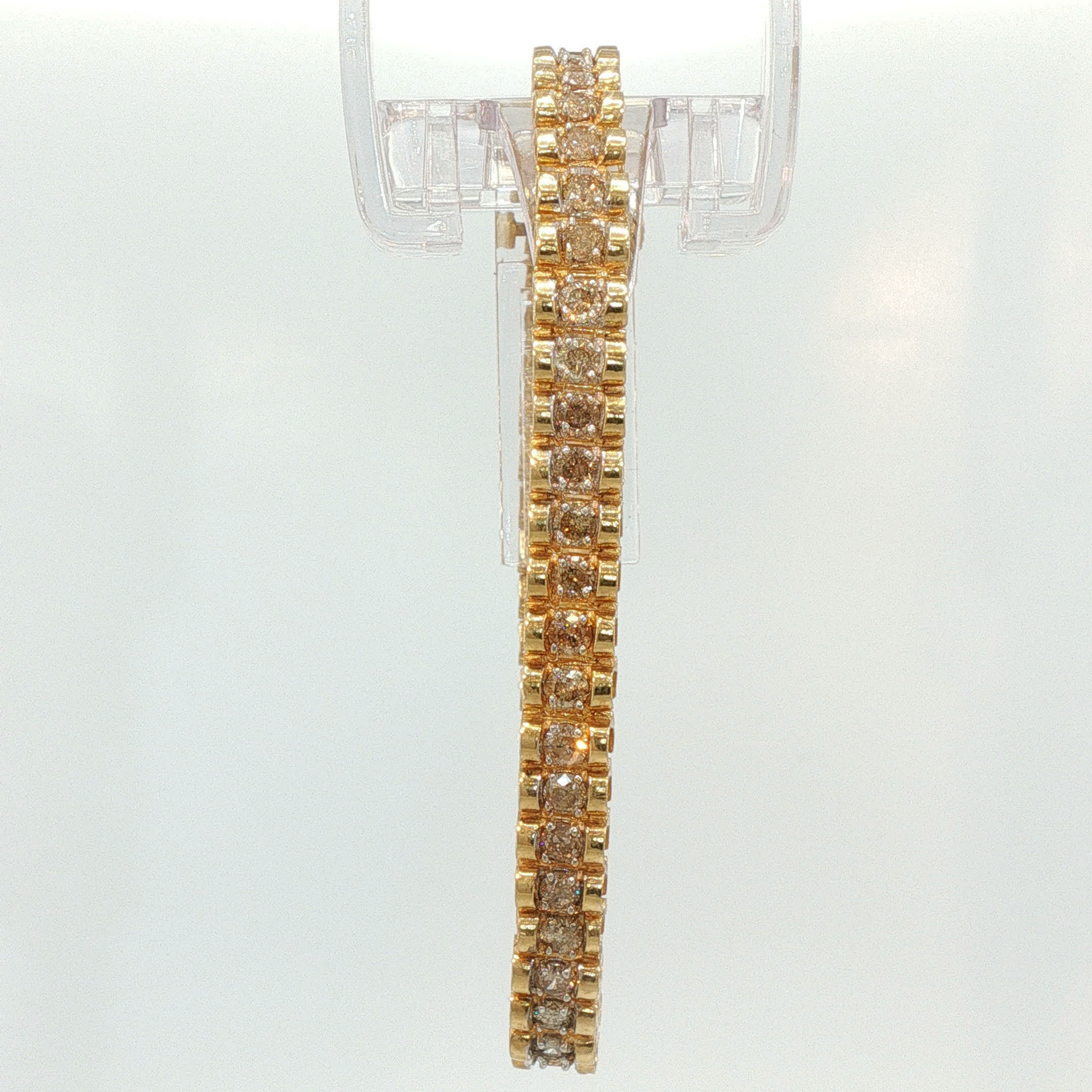 Yellow Gold Diamond Tennis Bracelet
